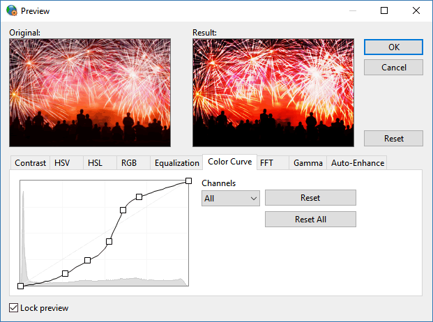 Color adjustment dialog