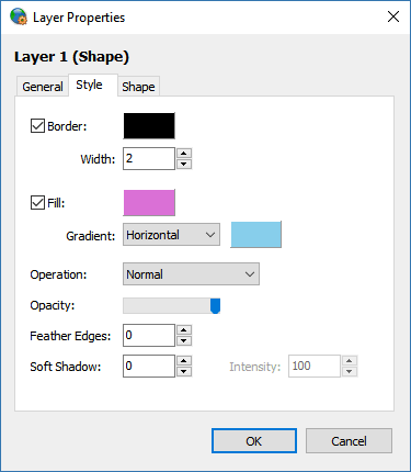 Layer Properties dialog