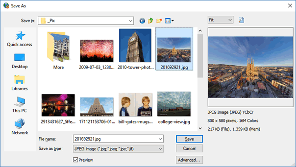 Improvements to Open Dialog, including better layout and larger preview options